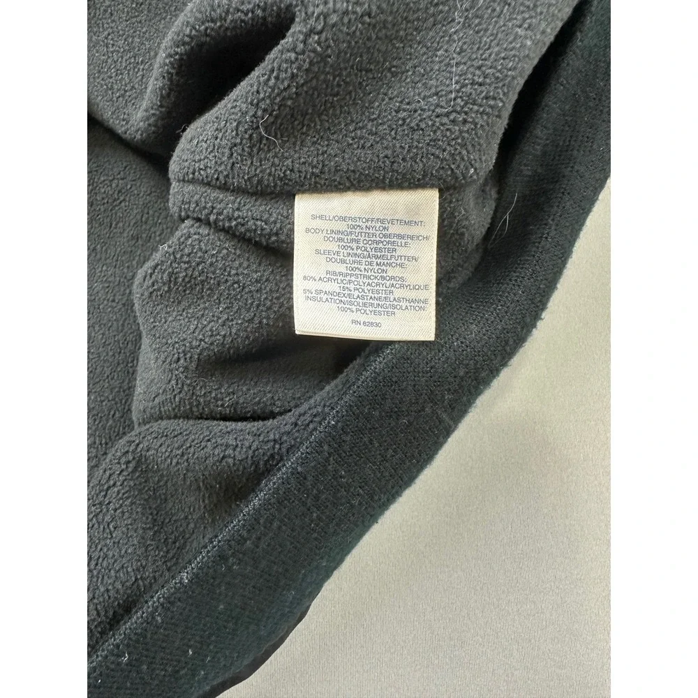 Lands End Squall Jacket Mens 3XL Tall Black Fleece Lined Full Zip Bomber 457210